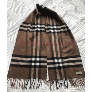 AUTHENTIC Classic Check Cashmere Burberry Scarf